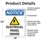 Signmission Electrical Panels Inside Sign With Symbol, 18 in W x Rectangle, Vinyl Decal OS-2PACK-NS-D-1824-V-11674 - alternate 4